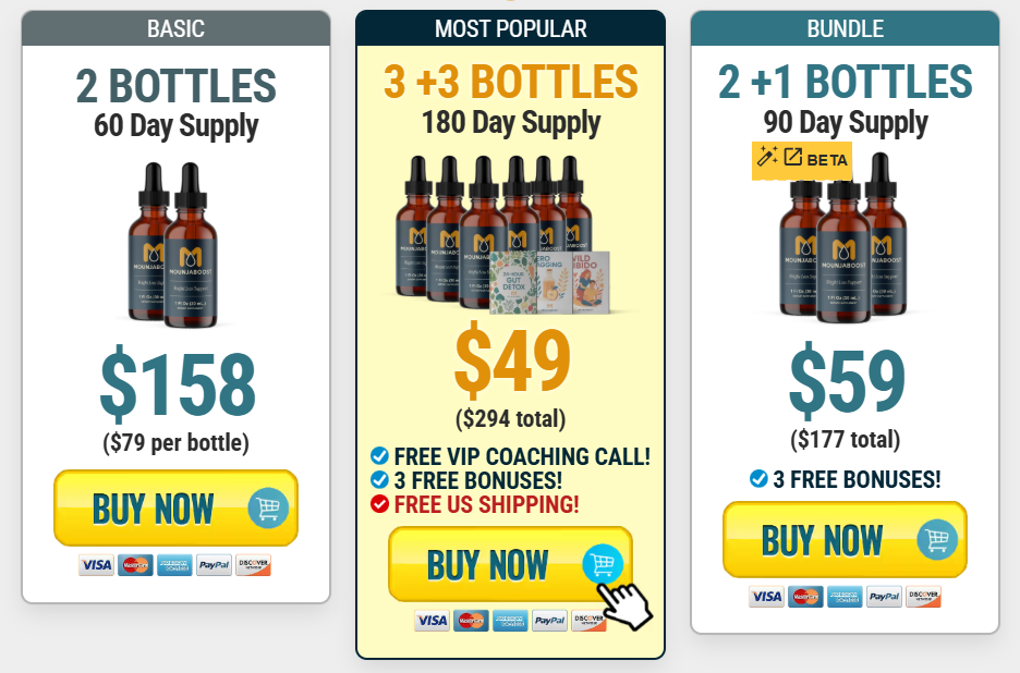 Mounjaboost Pricing Image